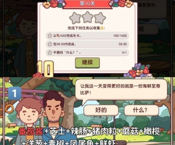 《可口的比萨》十周年餐车第10关通关攻略