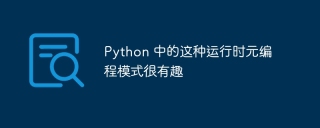 Python 中的这种运行时元编程模式很有趣