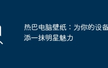 热巴电脑壁纸：为你的设备增添一抹明星魅力