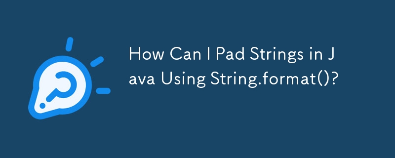 Java で String.format() を使用して文字列を埋め込むにはどうすればよいですか?