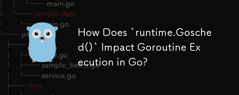 `runtime.Gosched()` 如何影響 Go 中的 Goroutine 執行？