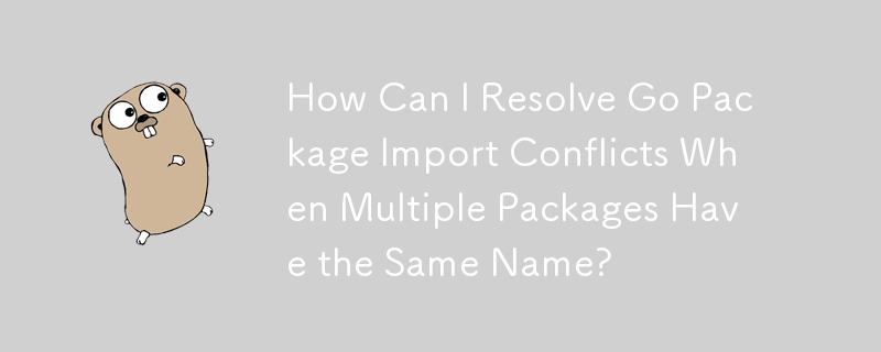 How Can I Resolve Go Package Import Conflicts When Multiple Packages Have the Same Name?