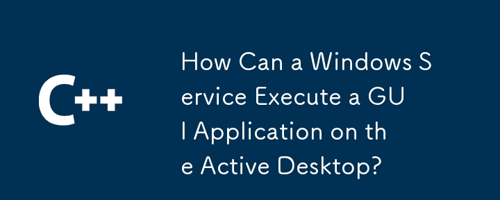 Wie kann ein Windows-Dienst eine GUI-Anwendung auf dem Active Desktop ausführen?