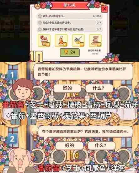 《可口的比萨》十周年餐车第15关通关攻略