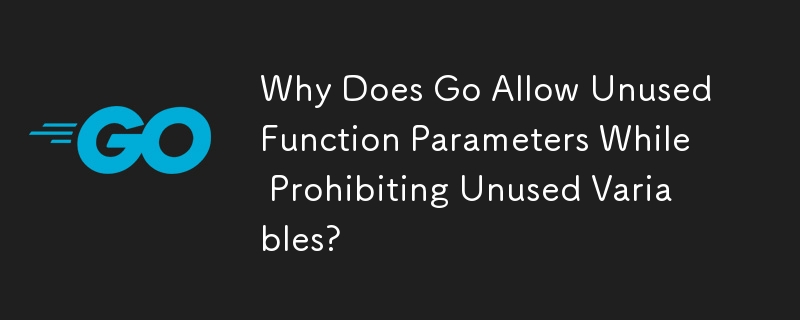 Mengapa Pergi Membenarkan Parameter Fungsi Tidak Digunakan Semasa Melarang Pembolehubah Tidak Digunakan?