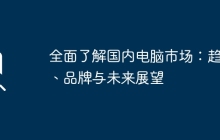全面了解国内电脑市场：趋势、品牌与未来展望