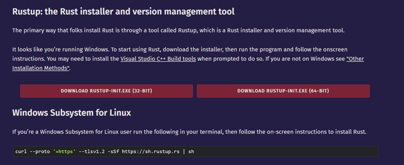 【Rust自学】安装Rust