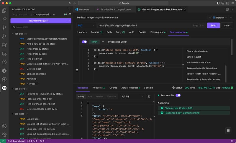 さようなら Postman と Thunder Client: VS Code の EchoAPI を探索する