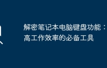 解密笔记本电脑键盘功能：提高工作效率的必备工具