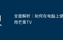 全面解析：如何在电脑上使用芒果TV