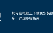 如何在电脑上下载和安装拼多多：详细步骤指南