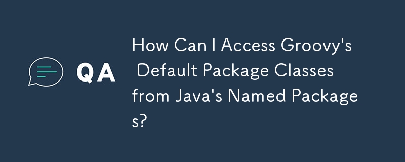 如何從 Java 的命名包存取 Groovy 的預設包類別？