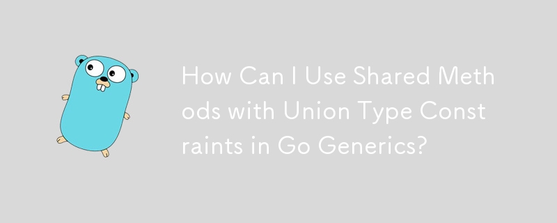 Wie kann ich gemeinsam genutzte Methoden mit Union-Type-Einschränkungen in Go Generics verwenden?