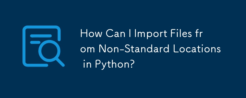 如何在 Python 中从非标准位置导入文件？