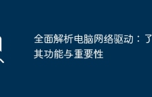 全面解析电脑网络驱动：了解其功能与重要性