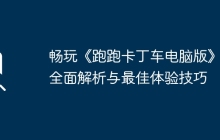畅玩《跑跑卡丁车电脑版》— 全面解析与最佳体验技巧