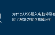 为什么USB插入电脑却没有反应？解决方案与故障分析