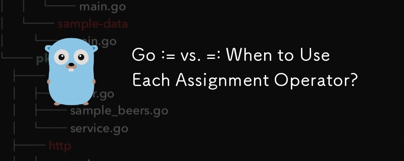 Go := vs. =: When to Use Each Assignment Operator?