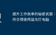 提升工作效率的秘密武器：如何合理使用蓝光灯电脑