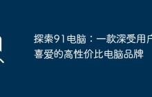 探索91电脑：一款深受用户喜爱的高性价比电脑品牌