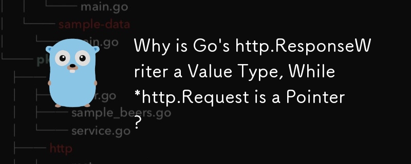 為什麼Go的http.ResponseWriter是值型，而*http.Request是指標？