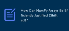 How Can NumPy Arrays Be Efficiently Justified (Shifted)?