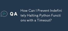 How Can I Prevent Indefinitely Halting Python Functions with a Timeout?