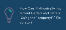 How Can I Pythonically Implement Getters and Setters Using the `property()` Decorator?