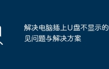 解决电脑插上U盘不显示的常见问题与解决方案