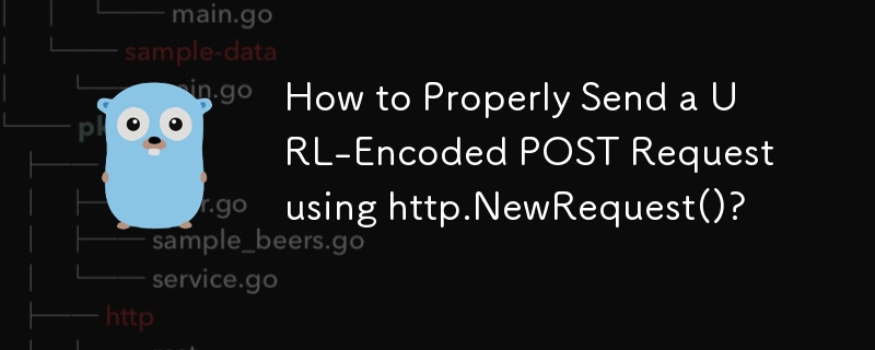 Comment envoyer correctement une requête POST codée en URL à l'aide de http.NewRequest() ?