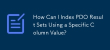 How Can I Index PDO Result Sets Using a Specific Column Value?