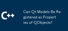 Can Qt Models Be Registered as Properties of QObjects?