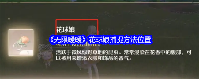 《无限暖暖》花球娘捕捉方法位置