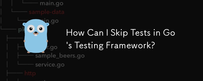 如何在Go的测试框架中跳过测试？