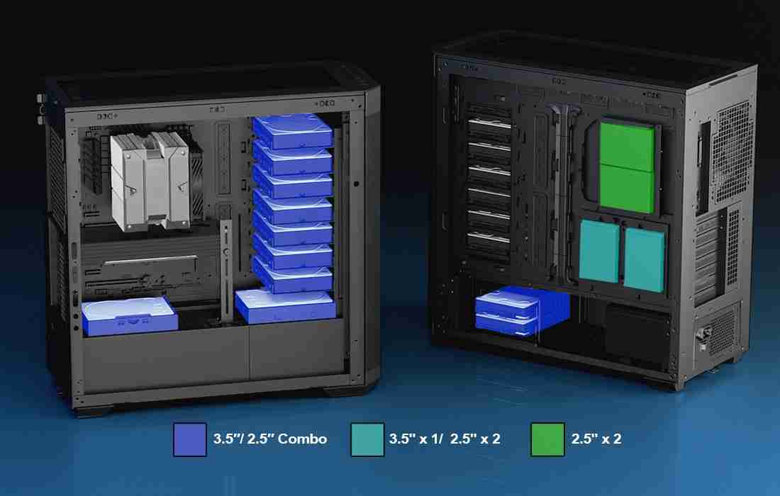 支持 SSI-EEB“双路大板”,银昕推出 15 盘位工作站机箱 SETA H2