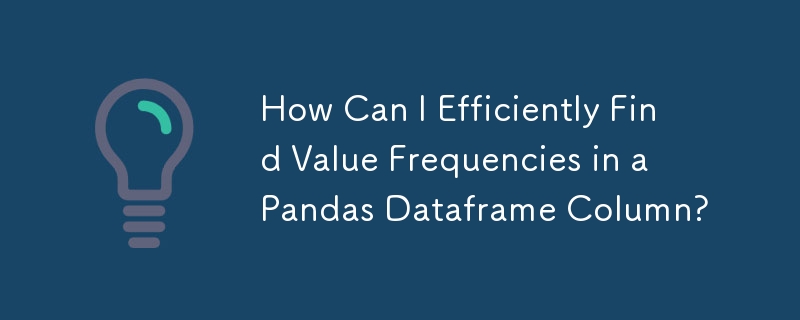 Bagaimanakah Saya Boleh Mencari Kekerapan Nilai dengan Cekap dalam Lajur Bingkai Data Pandas?