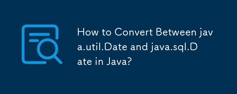 Bagaimana untuk Menukar Antara java.util.Date dan java.sql.Date di Java?