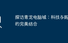 探访青龙电脑城：科技与购物的完美结合