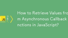 How to Retrieve Values from Asynchronous Callback Functions in JavaScript?