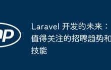 Laravel 开发的未来：值得关注的招聘趋势和技能