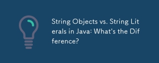 Java 中的字符串对象与字符串文字：有什么区别？