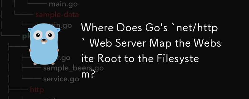 Di manakah Pelayan Web `net/http` Go Memetakan Akar Laman Web ke Sistem Fail?