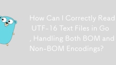 如何在 Go 中正确读取 UTF-16 文本文件,同时处理 BOM 和非 BOM 编码?