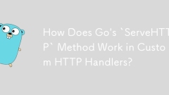 Go 的 `ServeHTTP` 方法如何在自定义 HTTP 处理程序中工作?