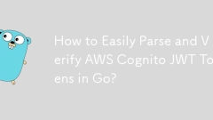 如何在 Go 中轻松解析和验证 AWS Cognito JWT 令牌?