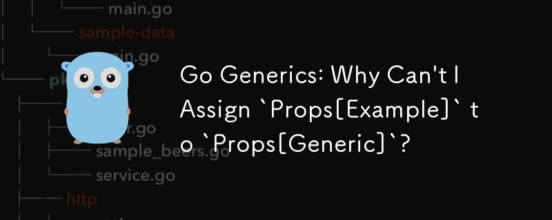 Aller aux génériques : pourquoi ne puis-je pas attribuer « Props[Example] » à « Props[Generic] » ?