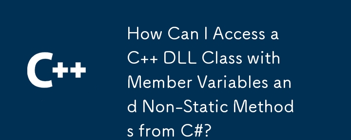 Wie kann ich über C# auf eine C-DLL-Klasse mit Mitgliedsvariablen und nichtstatischen Methoden zugreifen?