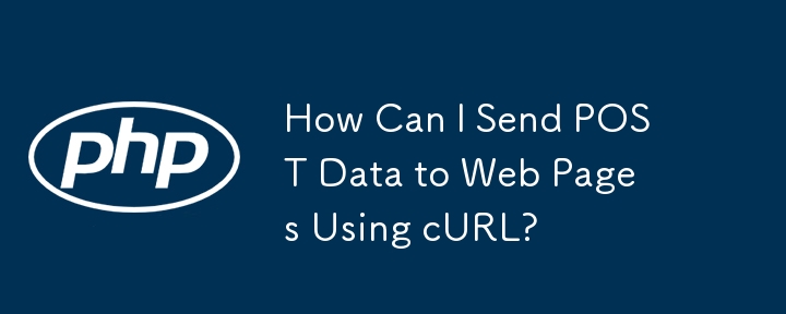 Wie kann ich POST-Daten mit cURL an Webseiten senden?
