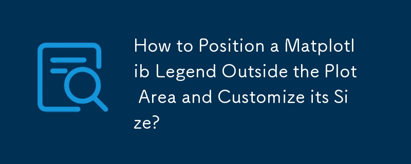 如何將 Matplotlib 圖例放置在繪圖區域之外並自訂其大小？