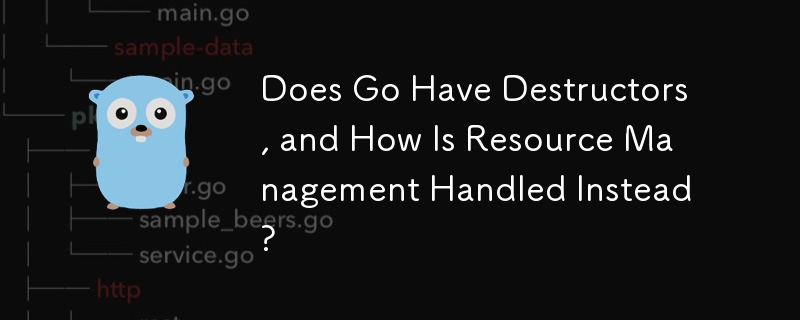Go에는 소멸자가 있고 대신 리소스 관리가 어떻게 처리됩니까?